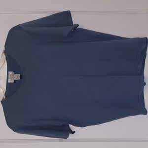 Casual Corner Blue Short Sleeve Sweater Small